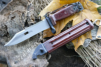 Макет массогабаритный (ММГ) штык нож автомата Калашникова АК, АКМ, АКМС, АК74, АК74М ШНС-001 (коричневый) без конструктивных изменений.